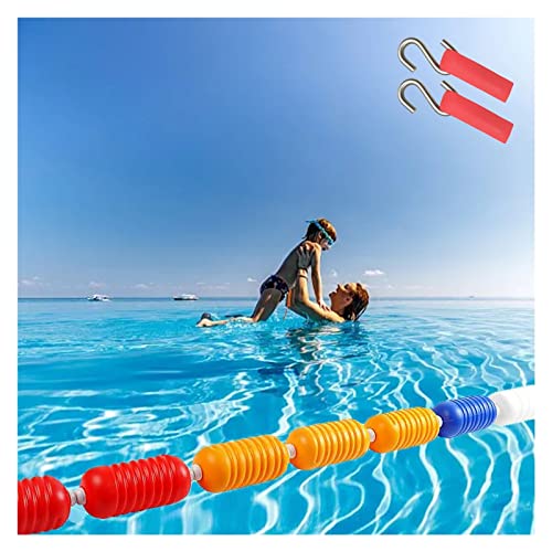Strapazierfähiges, schwimmendes Seil / Sicherheitstrennseil – für tiefes/halbes Ende, spiralförmiges Schwimmseil, UV-beständig und kratzfest (Farbe: Durchmesser 9 cm, Größe: 18 m) von Generisch