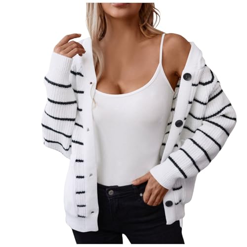 Strickjacke mädchen, Strickjacke Damen Sommer Cardigan - Pullover Strickblazer Winter Herbstmantel Casual Übergangsjacke Frauen Langarmshirt Open Front Strickcardigan Mit Fransen von Generisch