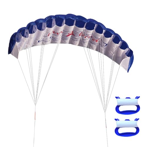 Stunt-Drachen, 1,4 m Doppelleinen, hochfliegender großer Fallschirmdrachen – hochfliegender großer Drachen mit müheloser Kontrolle, tragbares Design für Outdoor, Strandtage, Kinder von Generisch