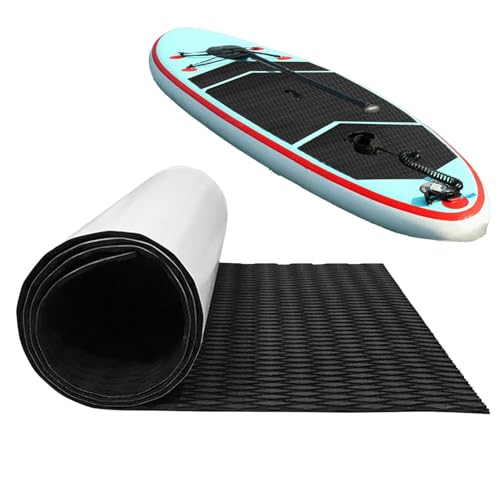 Surfboard Mat Grip Surfboard Traction Deck Pad Surf Pads Yatch Deck Pad, Rutschfester Selbstklebender Bodenbelag, zuschneidbare Eva-Schaumplatte, 120 x 30 cm von Generisch