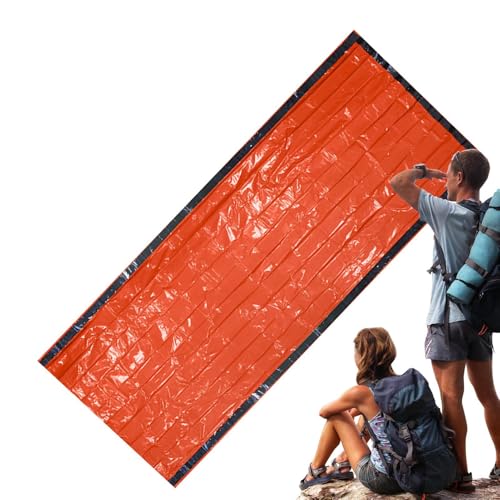 Survival-Schlafsäcke für Erwachsene, Camping-Schlafsack - Wasserdichter Wanderschlafsack Biwaksack Schlafsäcke für kaltes Wetter - Thermo-faltbarer Outdoor-Schlafsack für Wandern, Camping und Reisen i von Generisch