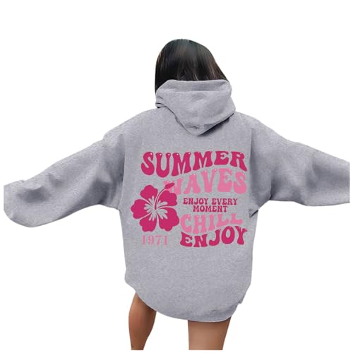 Sweatjacke Hoodie Pullover Damen KapuzenBaseball Jacke College Damen-Jacken Oversize Jogging Hoody Mit Kapuze Sommer Fleecejacke Hoodies Sweatshirt Jacken von Generisch