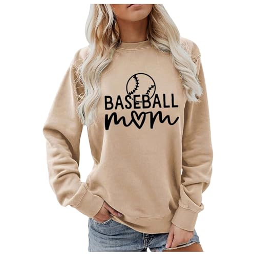 Sweatshirt Pullover Damen Oberteile Elegant Pulli Mode Fleecepullover Coole Bekleidung Letter Print Sweatshirt Oversize Sweatshirts Rundhalsausschnitt Langarm Pullover Top von Generisch