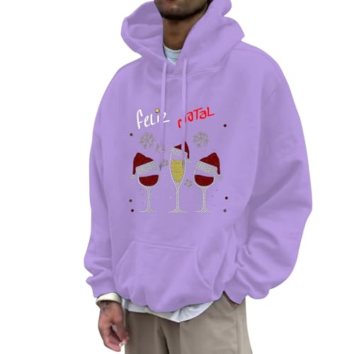 Tagesangebote Heute, Hoodie Weihnachten Herren Männlich Winter Langarm Christmas - Kapuzenpulli Warm Weihnachtskleidung Lose Weihnachtspulli Kapuze Kordelzug Hoodies Sweatshirt Mode Locker Kapuzenpull von Generisch