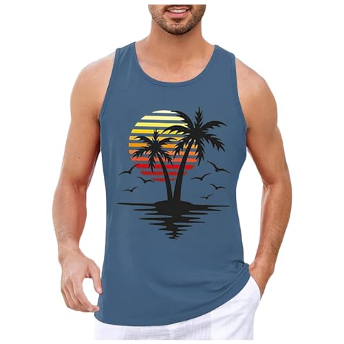 Tank Top Ärmelloses Sommer Herren Slim Fit Ohne Ärmel Fitness Oberteile Unterhemden Gym Sleeveless Stretch Tshirt Unterhemd Ärmellos Laufshirt Running Tops T Shirt von Generisch