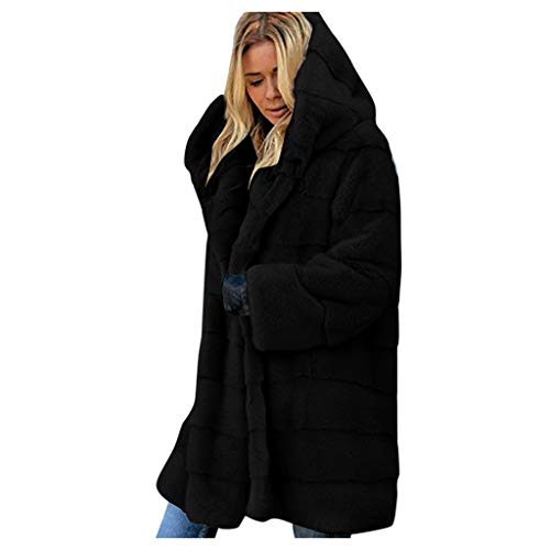 Teddy Jacke Damen, Felljacke Damen, Teddy Fleecejacke Damen Jacke Mit Kapuze Winterjacke Warm - Mantel Teddyjacke Wintermantel Herbste Winter Teddyfell Teddyfleece Herbstjacke Lang von Generisch