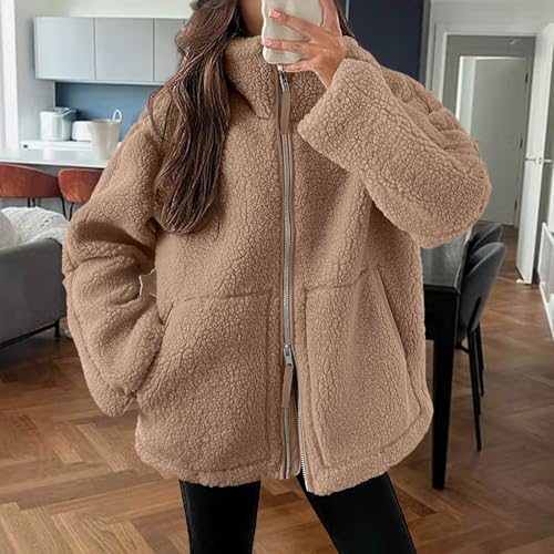 Teddy Mantel Damen Flauschige Jacke Fleece Dicke Oversize Mit Taschen Fleecejacke Fleecemantel Plüschjacke Freizeit Sherpa Flauschig Teddymantel Fleecepullover Mantel Jacke Braun S Teddy Mantel Damen Flauschige Jacke Fleece Dicke Oversize Mit Taschen Fleecejacke Fleecemantel Plüschjacke Freizeit Sherpa Flauschig Teddymantel Fleecepullover Mantel Jacke Braun S von Generisch