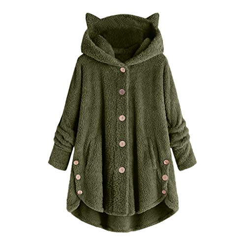 Teddyjacke Damen Mit Kapuze, Fleecejacke Damen Winterjacke Warm Herbstjacke Lang Jacke Winter Teddy Pullover Mantel Wintermantel Teddyjacke Mit Kapuze Teddyfleece Outfit Fleecepullover von Generisch