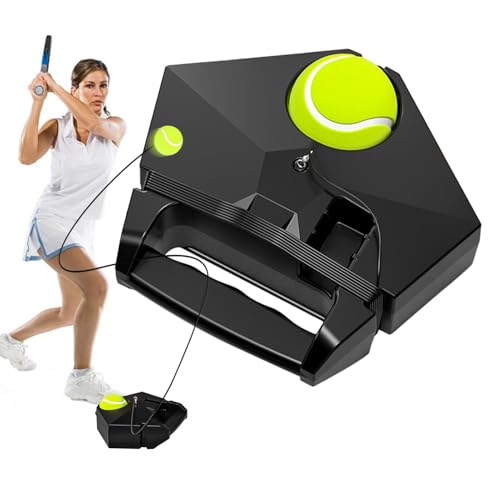 Tennis-Rebounder – Tennis-Übungsausrüstungs-Set, Training, Rebound-Bälle – multifunktionaler Übungsball, Sport, tragbarer Tennis-Trainer für Parks, Hinterhof von Generisch