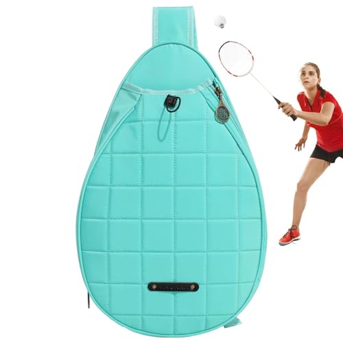 Tennis-Rucksack – Tennisschläger-Rucksack, leichter Tennisschling-Rucksack, Oxford-Tuchschlägertasche mit elastischer Kordel, tragbare große Kapazität, einzelne Schultertaschen, Aufbewahrungsrucksäcke von Generisch