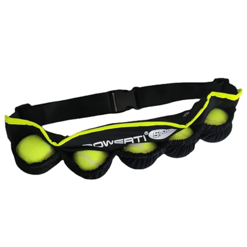 Tennisball-Halter, Fünf belastete Tennis-Trainingsausrüstung, Tennisball-Band zum Halten von Tennisbällen und Gurkenbällen, Laufen, Hüfttasche für Damen, Herren, Kinder von Generisch