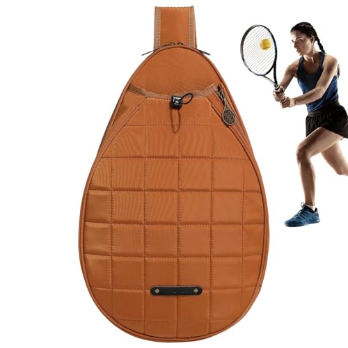 Tennisschläger-Rucksack, schützendes Oxford-Gewebe, Badminton-Tasche mit elastischer Kordel – Aufbewahrungstasche für Spieler mit großer Kapazität von Generisch