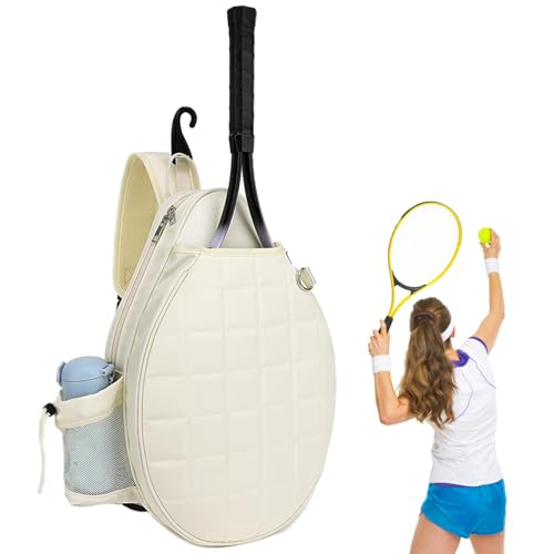 Tennisschläger-Tasche für Damen, Tennis-Tragetasche mit Wasserflaschenhalter, Haken-Griff, Brustgitter, bedruckte Schultertasche, wasserabweisende Tennisschlingentasche von Generisch