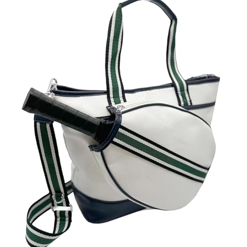 Tennisschlägertasche, 40 x 40 cm, Tasche für Tennisschläger mit mehreren Fächern und verstellbaren Riemen und Schnalle, tragbare Schultertasche, Tennisschlägertasche, für Damen und Herren von Generisch