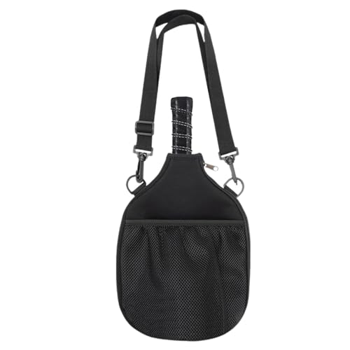 Tennisschlägertasche, Schultertasche, multifunktionale Sportzubehör-Tasche, tragbare Schlägertasche für Schlüssel, Badminton, Pickleballs, Schwarz , Refer to description, Uni von Generisch