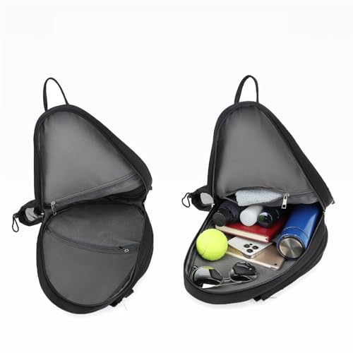 Tennistaschen für Damen, mit Tragegriff oben, mit Wasserflaschenhalter und Haken, Brustgitter, bedruckte Tennisschling-Tasche, wasserabweisender Rucksack für Tennisschläger von Generisch