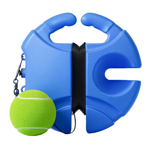 Tennistrainer, Tennis-Trainer, Rebound-Ball – tragbare Tennisausrüstung, integrierter Stauraum, Übungsgerät mit 1 Saitenball, Tennis-Trainingsgerät für Erwachsene oder Kinder von Generisch