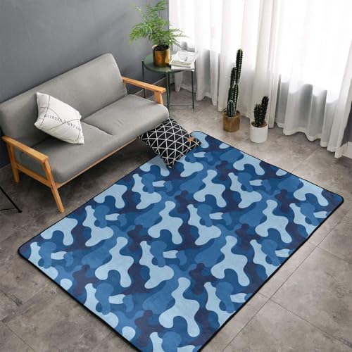 Teppich, Camouflage-Druck, für Wohnzimmer, Schlafzimmer, groß, modern, weich, rutschfest, waschbar, Nachttisch-Teppich (Stil 2,140 x 200 cm) von Generisch