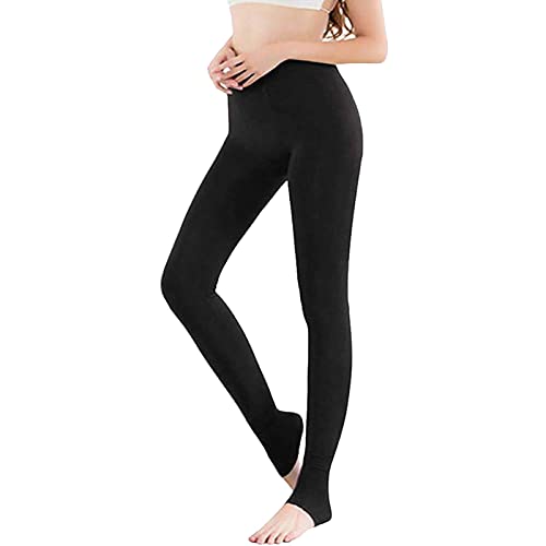 Thermo Leggings Damen Schwarz Winter Warm Strumpfhose Plüsch High Waist Jeggings Fitness Teddy Fleece Thermounterwäsche Gym Lang Wanderleggins Dicke Fleece Sportleggins Yogahose von Generisch