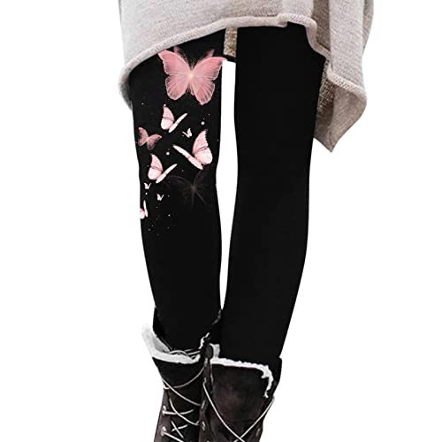 Thermo Leggings Damen Winter Yogahose Outdoor Verdickte Hose Zuhause Teddy Fleece Sportleggins Fitness Lang Wanderleggins Gym High Waist Umstandsleggings Leggings von Generisch