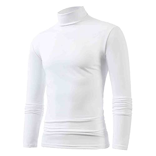 Thermo-Unterhemd Herren Elastisch Langarm Rollkragenpullover Shirt - Thermounterwäsche Oberteil Kompression Tops Weich Atmungsaktiv und Warm Rollkragen Shirt von Generisch