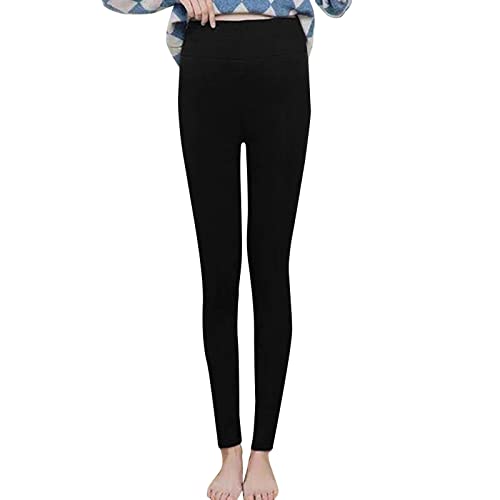 Thermohose Damen, Deals of The Day, Leggings Damen Thermohose Gefüttert Thermo - Fleece Set Gefütterte Winter Lange Unterhosen Leder High Waist von Generisch