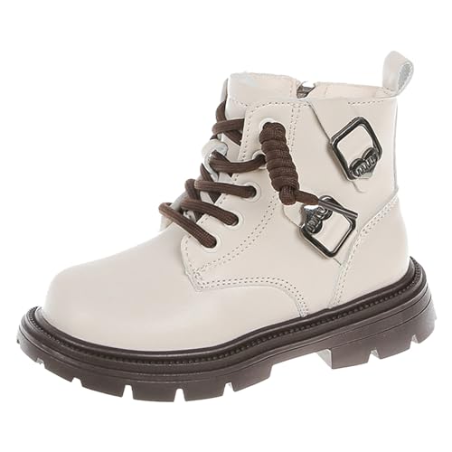 Thermostiefel Kinder Winter Gefüttert Einfarbig Babyschuhe Warme Kinder Kinderschuhe Plus Isolierung Kleinkindschuhe Mädchen Outdoor Ankle Boots Weichsohlen Kurze Trekkingschuhe Nude-Stiefel von Generisch