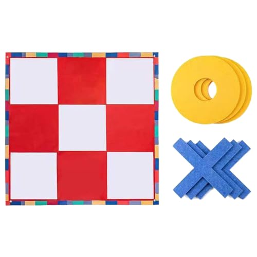 Tic-Tac-Toe Wurfspiel | Großes Hofwurfspiel – wasserdicht, tragbar, Rasen, Outdoor-Spiele für Erwachsene, Camping-Spiele, Spaß für Kinder und Erwachsene von Generisch