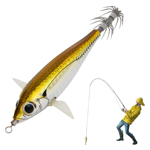 Tintenfisch-Jig-Garnelen-Köder, Tintenfisch-Jig-Haken, Harte Angelköder,Künstlicher Garnelen-Glühköder in natürlicher Farbe - Scharfe Tintenfischhaken, Angelköder und Köder für Süß- oder Salzwasser Tintenfisch-Jig-Garnelen-Köder, Tintenfisch-Jig-Haken, Harte Angelköder,Künstlicher Garnelen-Glühköder in natürlicher Farbe - Scharfe Tintenfischhaken, Angelköder und Köder für Süß- oder Salzwasser von Generisch