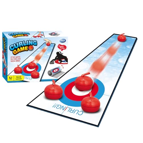 Tisch-Bowling, Tisch-Curling-Spiel | Kleine Tisch-Bowlingkugel,Kleines Indoor-Desktop-Golfspiel, lehrreiches Tisch-Bowlingspiel für Kinder und Erwachsene von Generisch