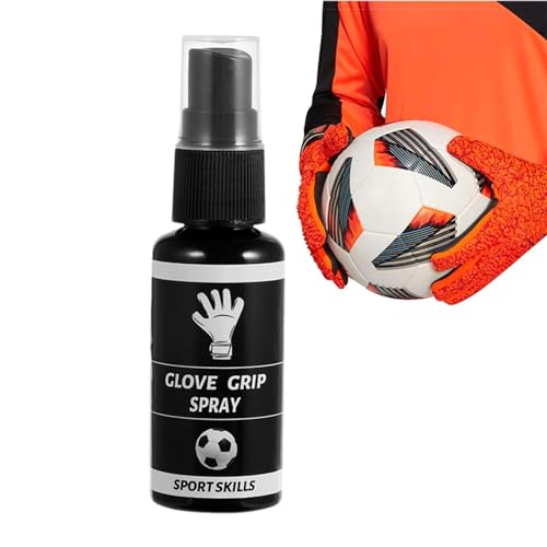 Torwarthandschuhe Kleber - Fußball-Griffspray für verbesserte Klebrigkeit - 30 ml Handschuhreiniger-Kleberspray, Klebrigmacher für Fußballhandschuhe als Ergänzung zu Baseball-Schlaghandschuhen von Generisch