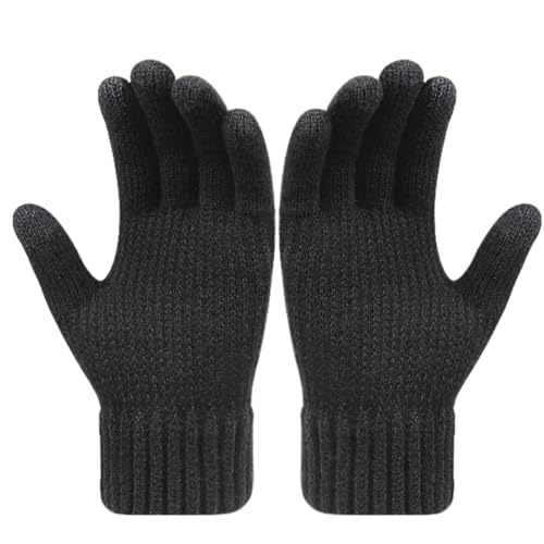 Touchscreen Winterhandschuhe, Fahrradhandschuhe für kaltes Wetter, doppellagige Thermo-Fäustlinge, warme Handschuhe zum Wandern, Laufhandschuhe für Winter, Hände warme Fahrradhandschuhe, von Generisch