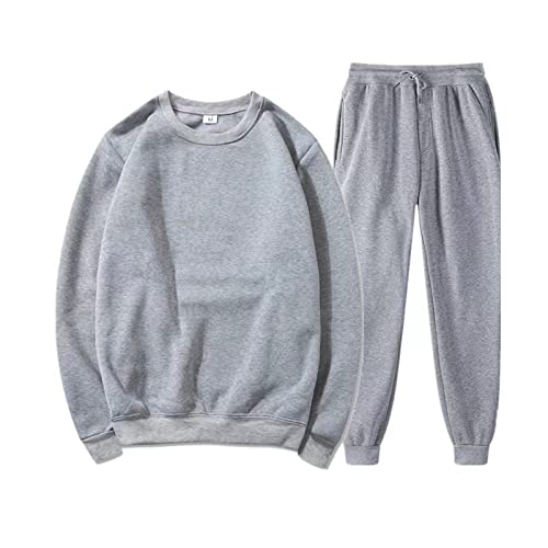 Tracksuit Herren, Jogginganzug Herren Outfit Sportanzug - Hoodie Y2k Jogginghose Mit Taschen 2-Teilig Streatwear Gym Set Klassisch Schlichter Bequemer Streetwear Elastischem Ärmelabschlüsse von Generisch