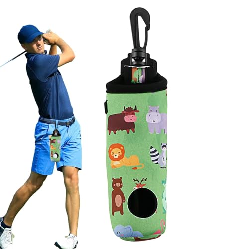 Tragbare Golf-Gürteltasche – Golfballtasche für Mädchen, Damen, Damen, Golftasche mit Haken, für 3 Golfbälle mit Tee-Halter, Golfzubehör, kleine Balltasche von Generisch