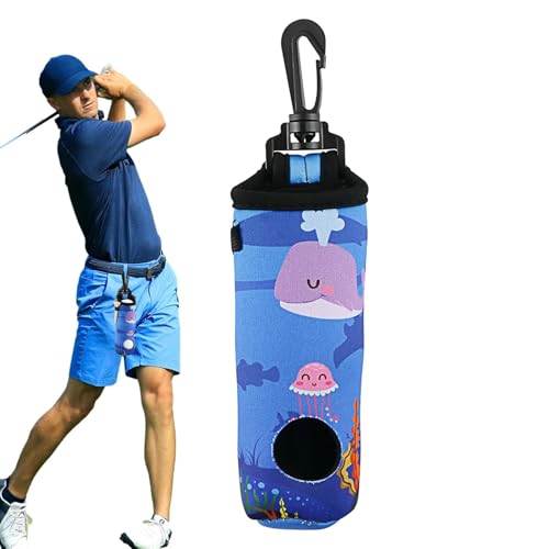 Tragbare Golf-Gürteltasche – Golfballtasche für Mädchen, Damen, Damen, Golftasche mit Haken, hält 3 Golfbälle mit Tee-Halter, Golfzubehör, kleine Balltasche von Generisch