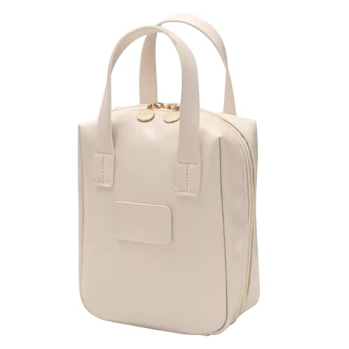 Tragbare Kosmetiktasche, PU-Leder, wasserdichte Reise-Make-up-Tasche, wasserdichte Make-up-Reisetasche, große Make-up-Tasche, wasserdichte Reise-Make-up-Tasche, weiß, Refer to description, Unisex von Generisch