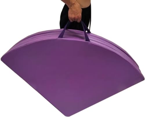 Tragbare faltbare Tanzstock-Trainingsmatte mit rutschfestem PU-Lederbezug, 120 cm, 10 cm dick, Violett von Generisch