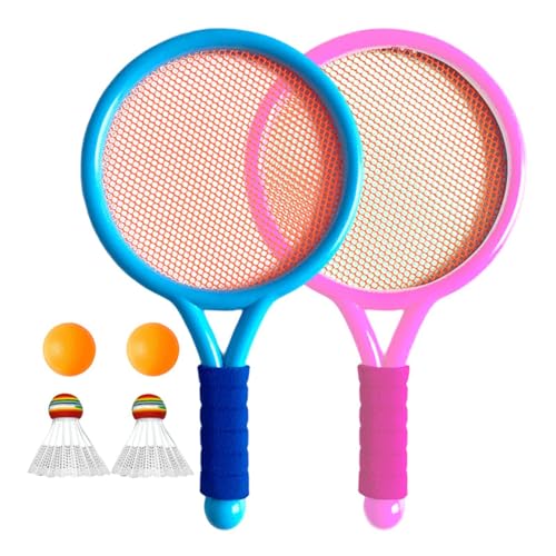 Training von Badminton Set für Kinder, Kinder Badminton -Schläger Set - Nicht-Schlupf-Handle-Shuttlecocks-Trainingsport-Set | Leichtes Doppelpersonen -Ball -Trainerspielzeug für Junior Youth von Generisch