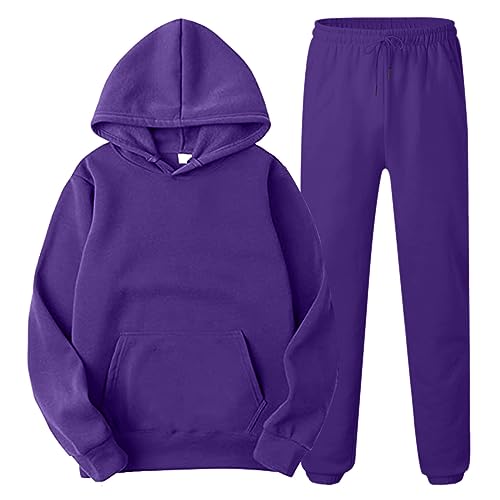 Trainingsanzug Herren Baumwolle, Sport Anzug Herren Pullover Jogginganzug - Kapuzenpullover Gym Baumwolle Fitness Y2k Jogger Outfit Lang Jogginghose & Trainingsjacke Freizeit Und Reisen Freizeitanzug von Generisch