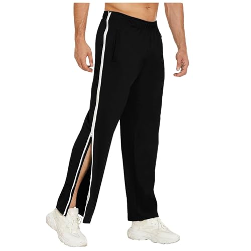 Trainingshose Herren Lang Jogginghose - Sweathose Männer Stoffhose Weite Trainingshosen Sommer Jogginghosen Grau Laufhose Jogger Modern | Baumwolle Jungen Slim Fit Freizeithose Sporthose – Training von Generisch