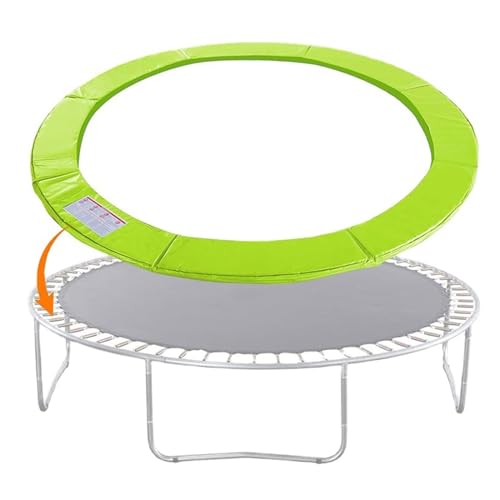 Trampolin-Ersatz-Sicherheitspolster, 4 m, wasserdicht, Federabdeckung, grün, ohne Stangenlöcher, passend für Trampoline mit den Maßen 1,8 m, 2,4 m, 3,0 m, 3,6 m, 4,0 m, 4,3 m, 4,6 m, 4,9 m von Generisch