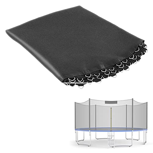 Trampolin Ersatz Sprungmatte Outdoor Wasserdicht UV Beständig Hochelastisch Runder Rahmen Rechange Bounce Mat mit Metall V-Haken Outdoor Trampolin Zubehör von Generisch