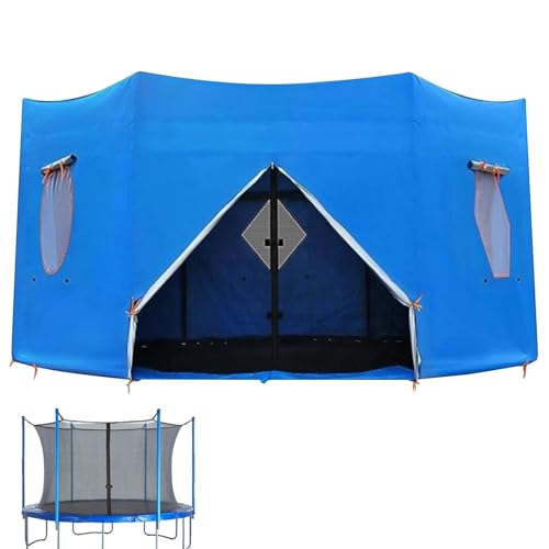 Trampolin-Zelt, 4,3 m – Trampolin-Sichtschutzzelt | Faltbare Trampolinabdeckung 4,3 m runde Trampolin-Zeltabdeckung, Trampolin-Sichtschutzzelt, sonnenfest, atmungsaktiv, notwendiges Trampolin-Zubehör von Generisch