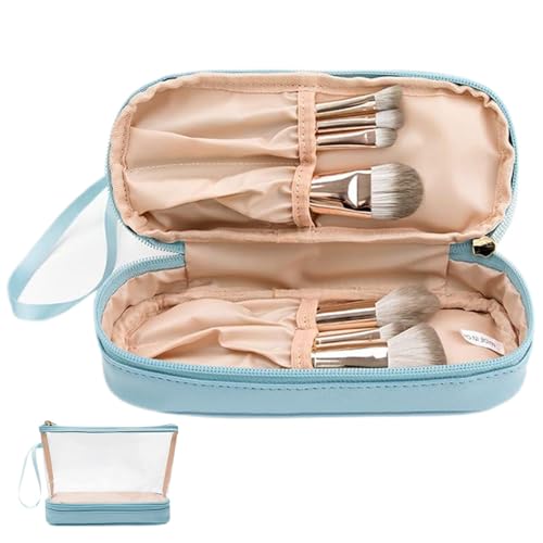 Transparente Kosmetiktasche, Transparente Make-up-Tasche - Doppellagige Reisetasche mit Reißverschluss,Wasserdichter Make-up-Aufbewahrungsorganisator, Kulturbeutel mit großem Fassungsvermögen, Make-up von Generisch