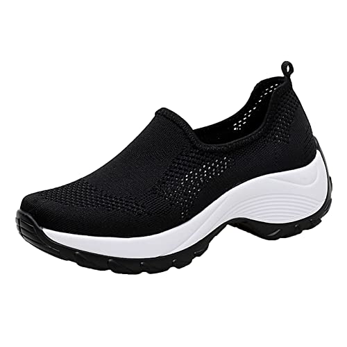 Trekking- & Wanderschuhe Für Damen Sportschuhe Für Trekking Workout Running Weich Bequeme Sandalen Sommer Sneaker Krankenschwester Turnschuhe Mit Luftkissen Atmungsaktives Mesh Slip on Walkingschuhe von Generisch