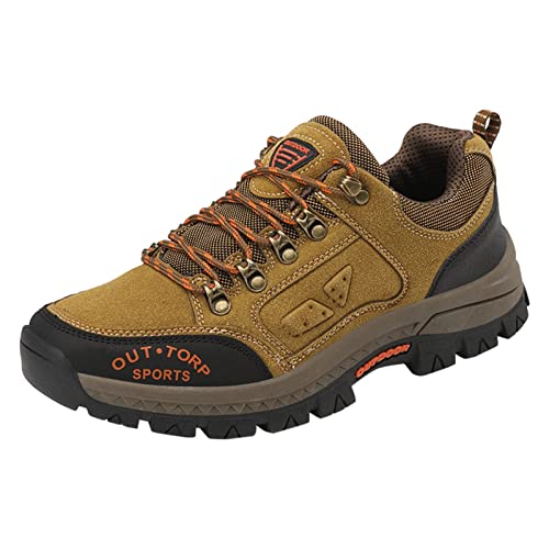 Trekking- & Wanderschuhe Für Herren: Atmungsaktive Bequem Wasserdicht Weit Gummistiefel Wanderschuhe Sportlich 48 Hoch rutschfeste Schuhe Trekkingschuhe Abriebfest Leicht Outdoor Schuhe Sneaker von Generisch