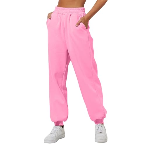 Trousers for Women, Baggy Hose Damen, Jogginghose Baggy Hosen Damen Yoga Hose Yogahose Weites Bein Teenager Mädchen Weite Sporthose Lang Longlegs Pants Dad Sporthosen Trainingshose von Generisch