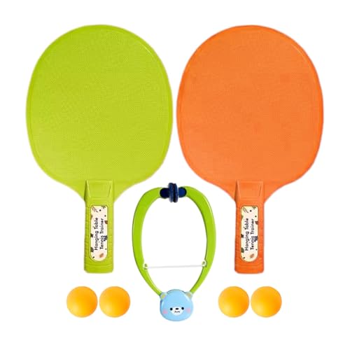 Tür Pingpong Spiel, Verstellbare Hängende Table Tennis Trainer Spiele, Tür-Jam-Pingpong-Starter-Set für Türrahmen, Pingpong-Trainer, Hängendes PingPong Set mit Schläger und Bälle(Grün) von Generisch