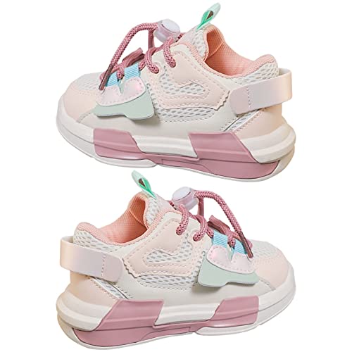 Turnschuhe Jungen Kinder Atmungsaktive Leicht Laufschuhe Sportschuhe Tragen Dicker Hallenschuhe Mit Sohle rutschfeste Kinderschuhe Outdoor Trainingsschuhe Running Shoes Rosa 32 von Generisch