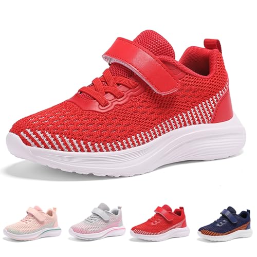 Turnschuhe Mädchen Sportschuhe Turnschuhe Jungen Laufschuhe Mesh Atmungsaktiv Hallenschuhe Kinder Tennisschuhe Leicht Outdoor Sneaker von Generisch